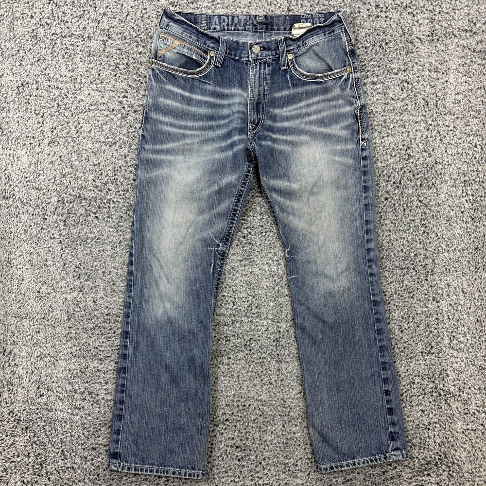 Ariat Jeans Mens 34x34 Blue Denim M4 Low Rise Boot Relaxed Bootcut Western